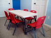 Kid's Table 6 Red Chairs