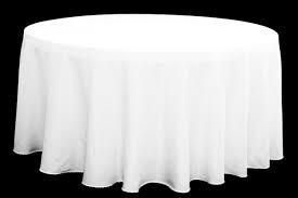 Round White Tablecloth 