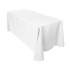 Rectangular White Table Cloth 